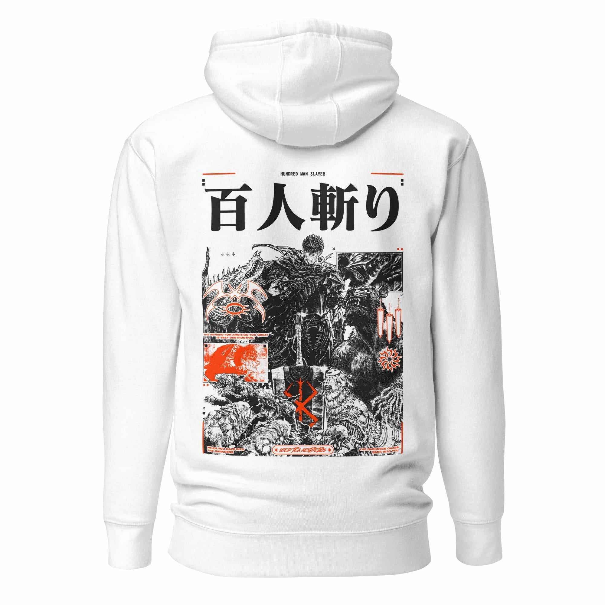 HUNDRED MAN SLAYER - Embroidery Hoodie - Image 5