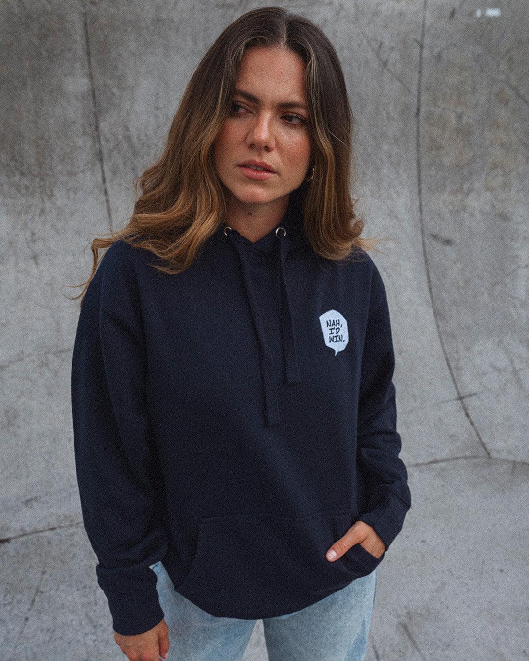 Nah I'd Win - Embroidery Hoodie - Image 12