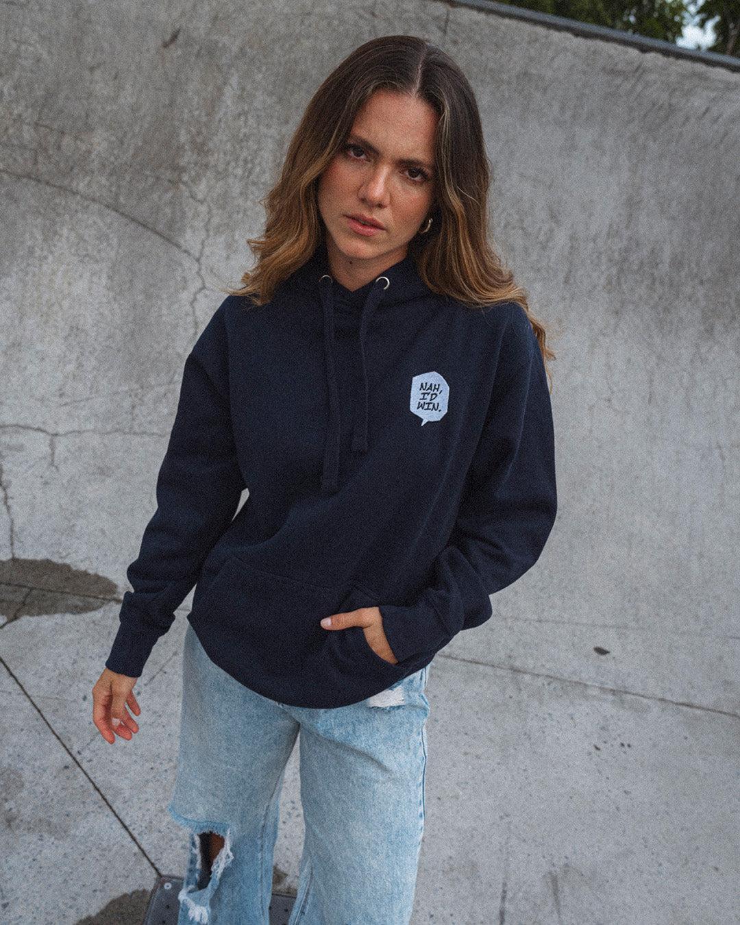 Nah I'd Win - Embroidery Hoodie - Image 13