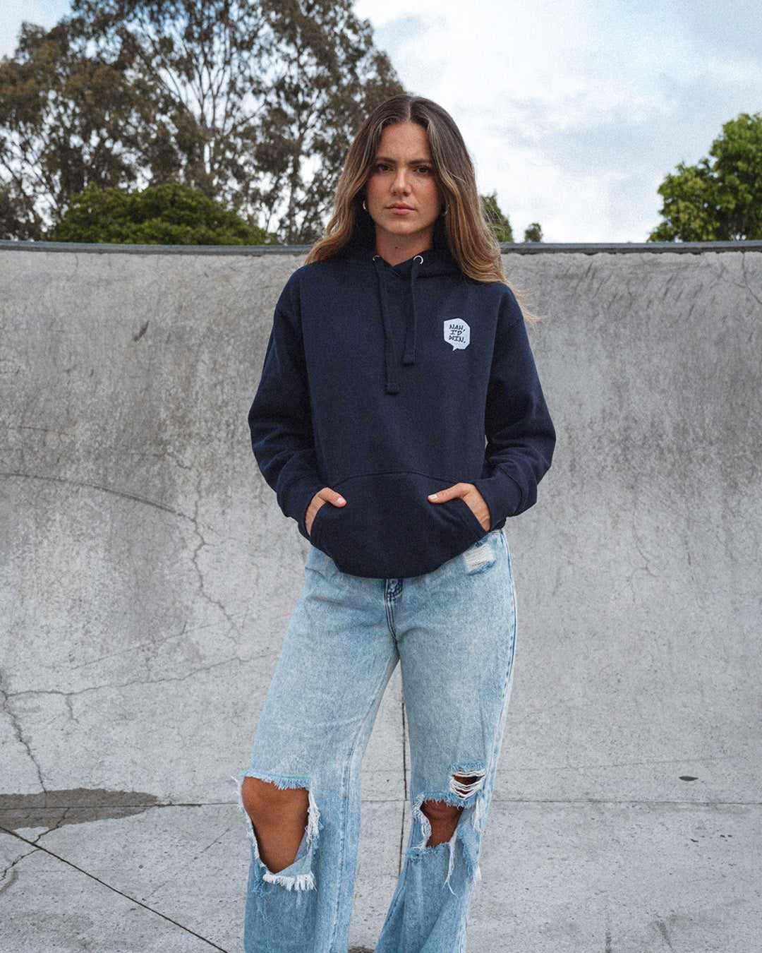 Nah I'd Win - Embroidery Hoodie - Image 14