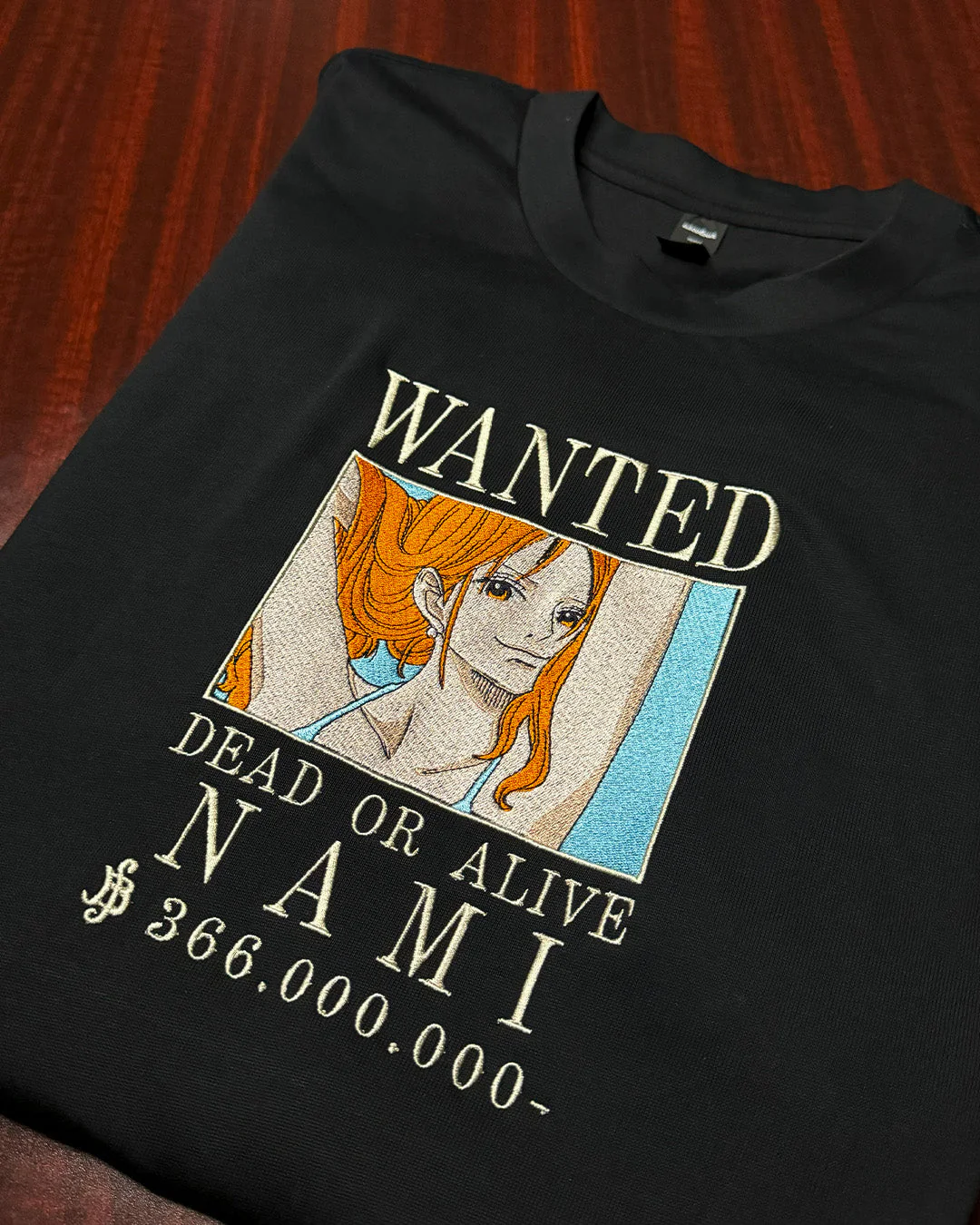 [PREMIUM] Nami WANTED - Embroidery T-Shirt - Image 5