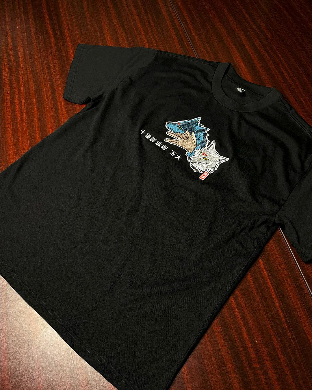 [PREMIUM] Twin Wolves - Embroidery T-Shirt - Image 5