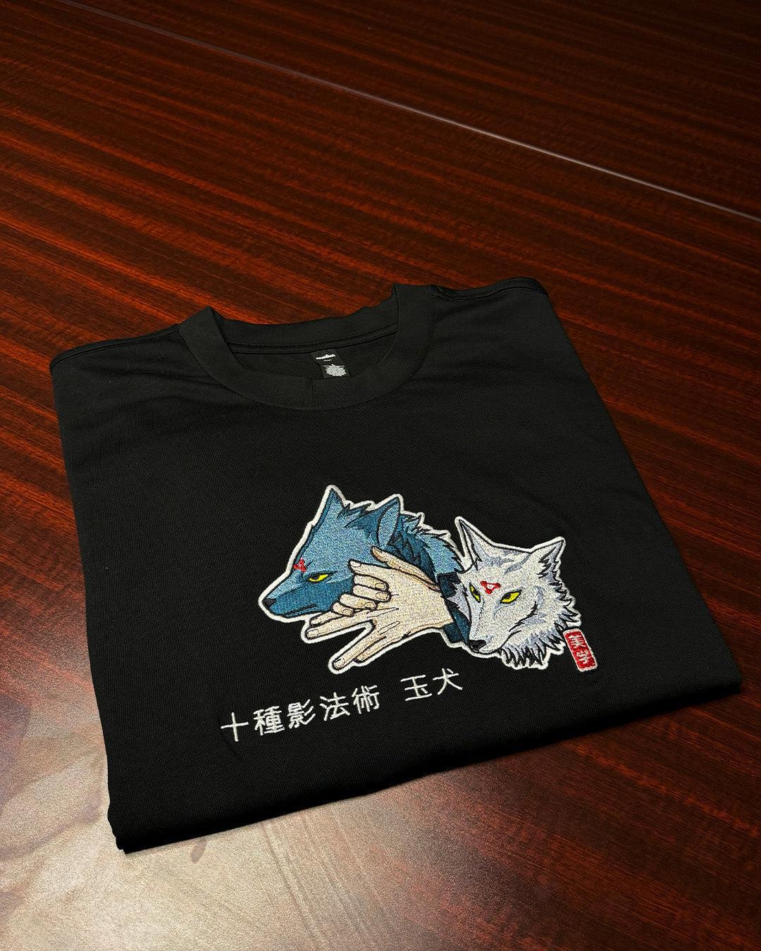 [PREMIUM] Twin Wolves - Embroidery T-Shirt - Image 6