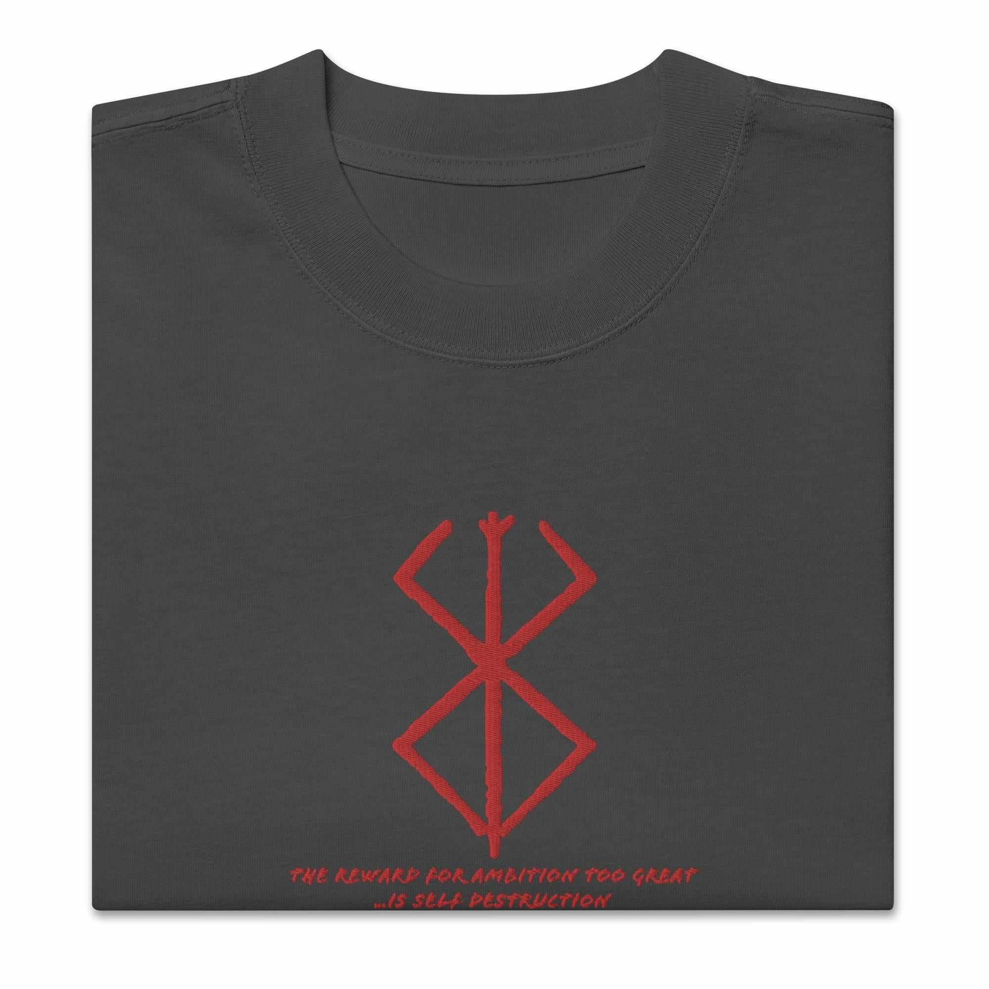 Self Destruction (Embroidery ) - Oversized Heavy Tee - Image 3